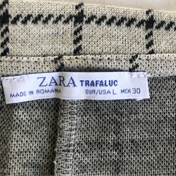 Zara Trafaluc Woman’s Checkered Lagenlook Midi Dress Size L - Picture 4 of 10